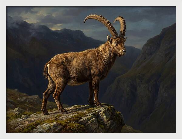 Majestic Ibex On Rocky Outcrop