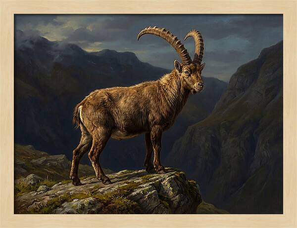 Majestic Ibex On Rocky Outcrop