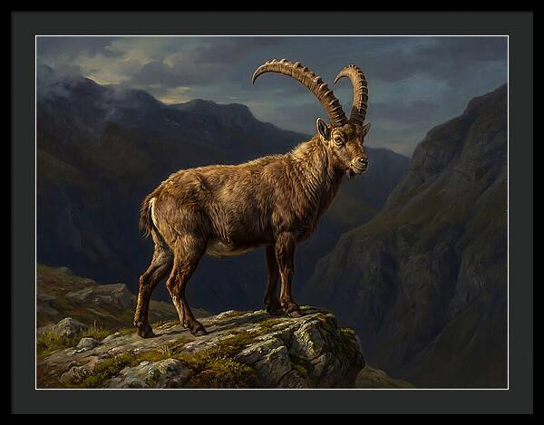 Majestic Ibex On Rocky Outcrop
