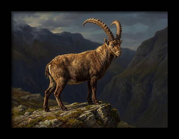 Majestic Ibex On Rocky Outcrop