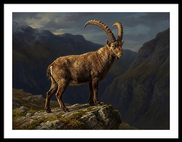 Majestic Ibex On Rocky Outcrop
