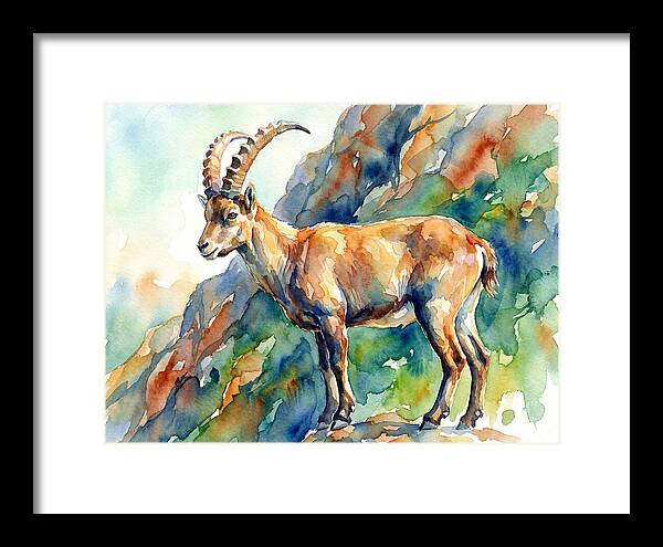 Majestic Ibex On Rocky Terrain
