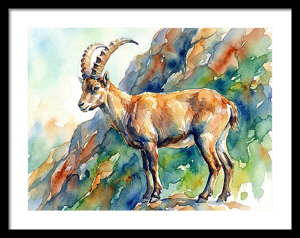 Majestic Ibex On Rocky Terrain