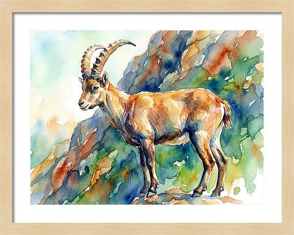 Majestic Ibex On Rocky Terrain