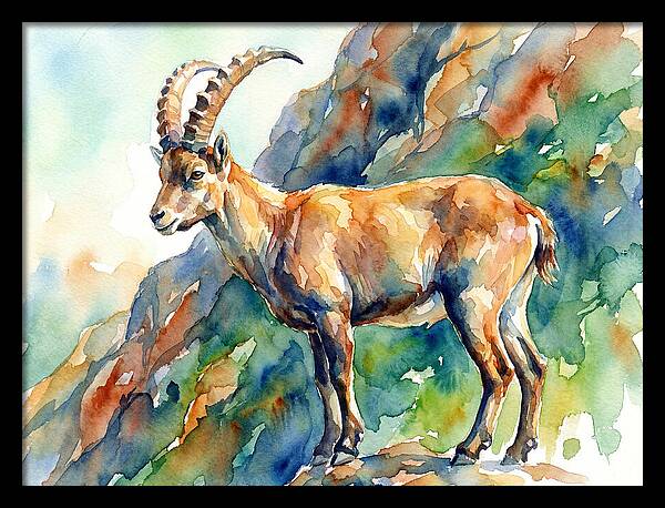 Majestic Ibex On Rocky Terrain