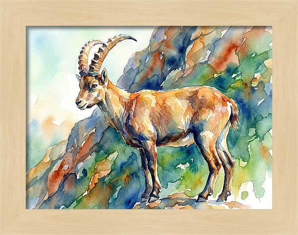 Majestic Ibex On Rocky Terrain