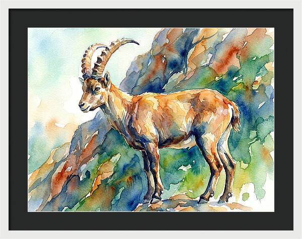 Majestic Ibex On Rocky Terrain