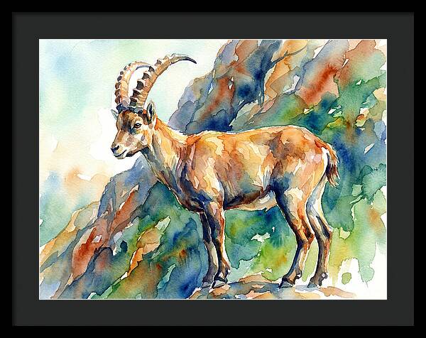Majestic Ibex On Rocky Terrain