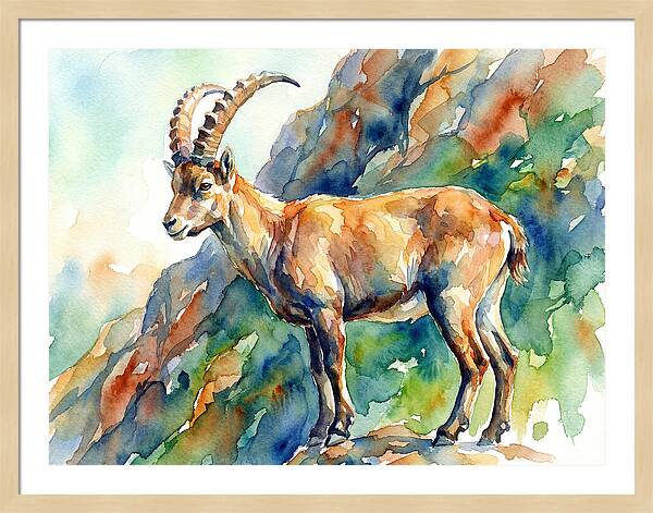 Majestic Ibex On Rocky Terrain
