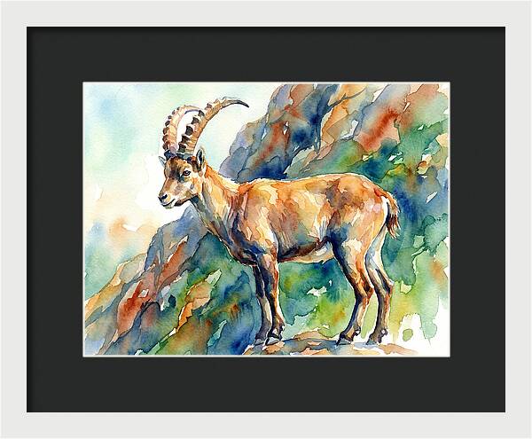 Majestic Ibex On Rocky Terrain