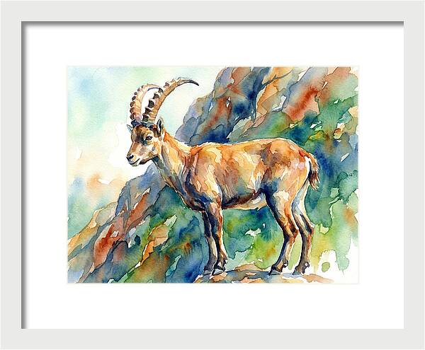 Majestic Ibex On Rocky Terrain