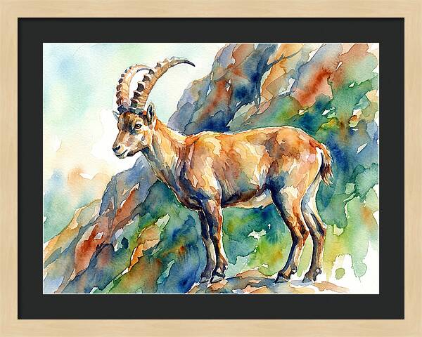 Majestic Ibex On Rocky Terrain