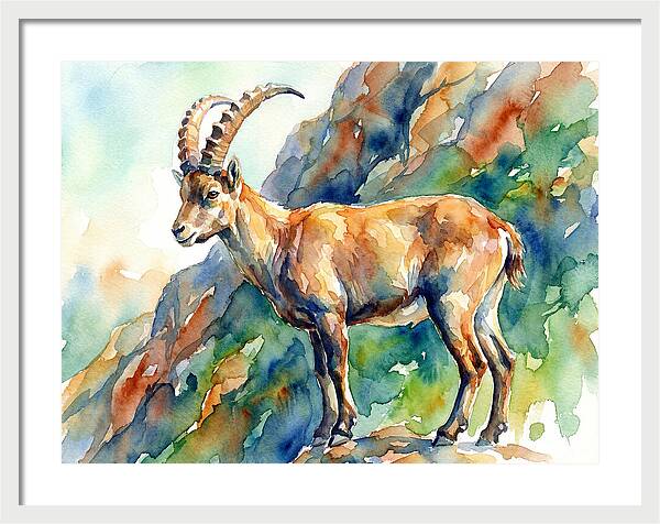 Majestic Ibex On Rocky Terrain