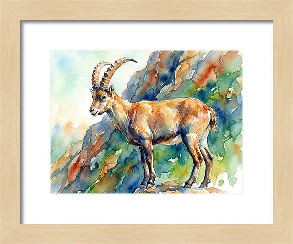 Majestic Ibex On Rocky Terrain
