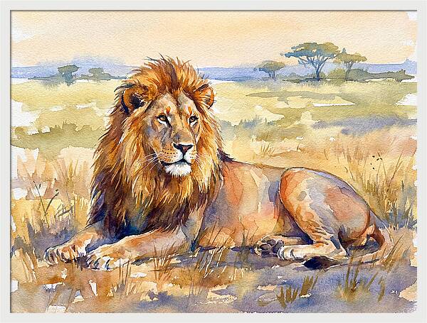 Majestic Lion In Serenity
