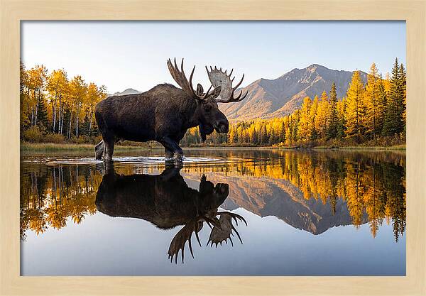 Majestic Moose Amidst Autumn Colors