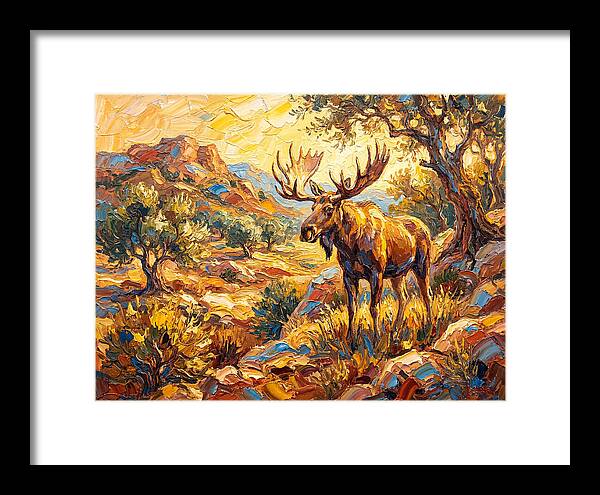 Majestic Moose In Mediterranean Landscape