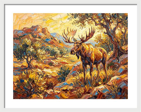 Majestic Moose In Mediterranean Landscape