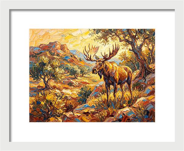 Majestic Moose In Mediterranean Landscape