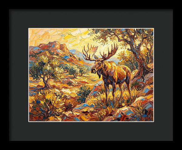 Majestic Moose In Mediterranean Landscape