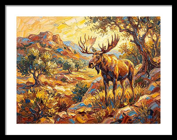Majestic Moose In Mediterranean Landscape