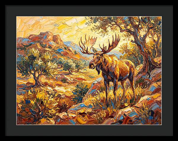 Majestic Moose In Mediterranean Landscape