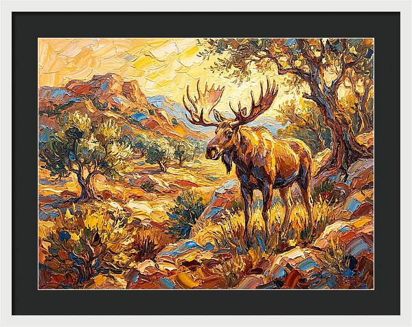 Majestic Moose In Mediterranean Landscape
