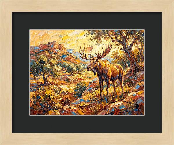 Majestic Moose In Mediterranean Landscape