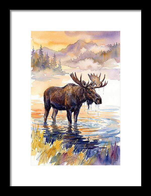 Majestic Moose In Tranquil Waters