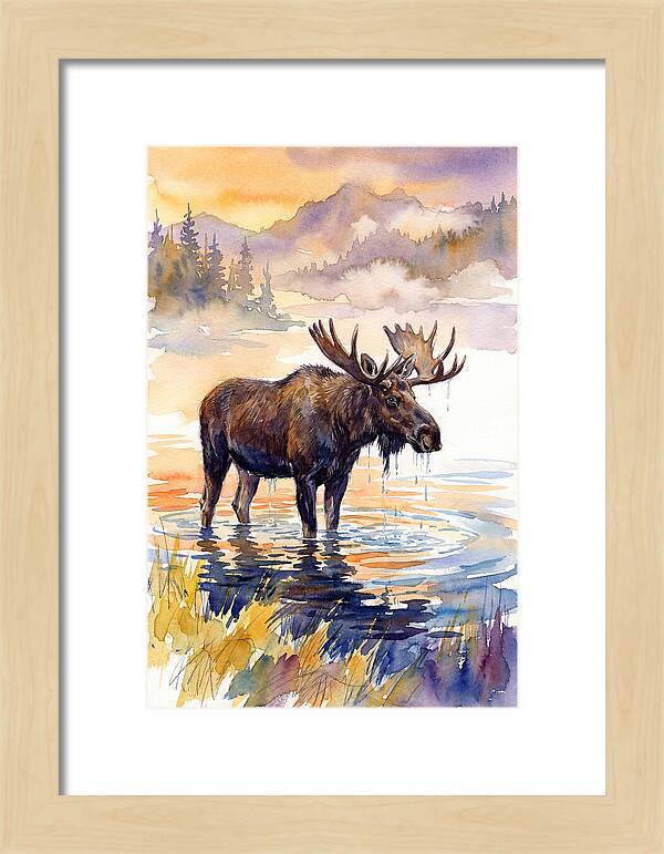 Majestic Moose In Tranquil Waters