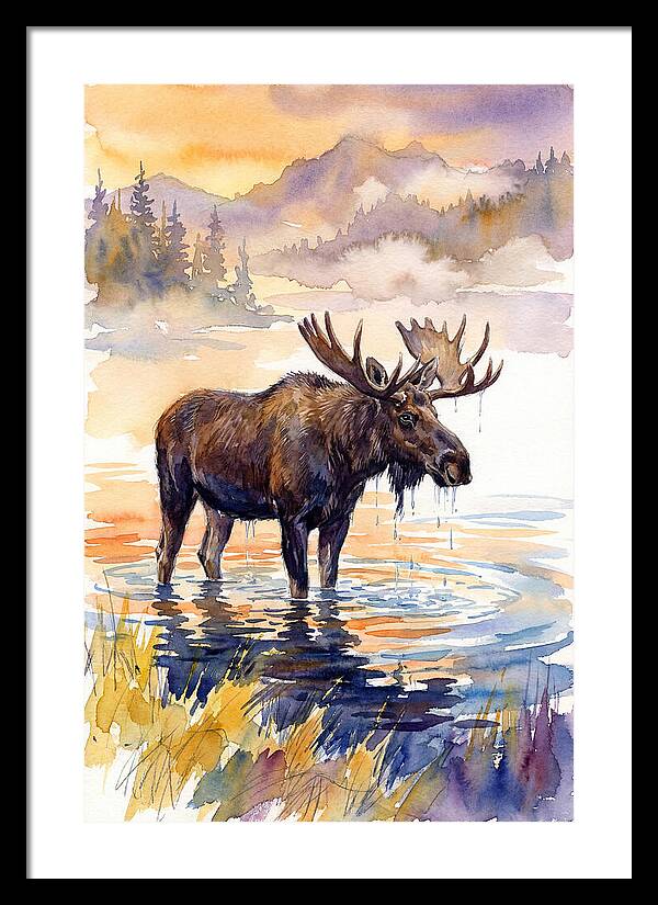 Majestic Moose In Tranquil Waters