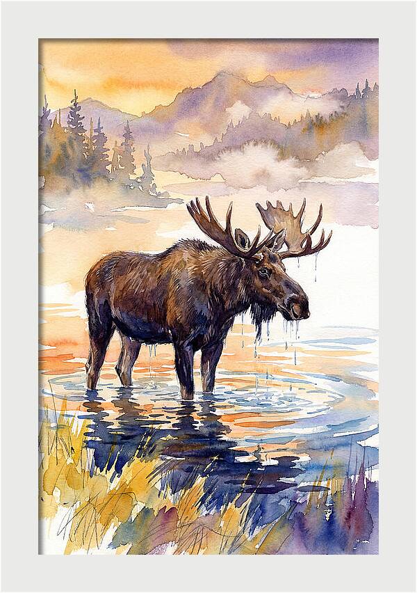 Majestic Moose In Tranquil Waters