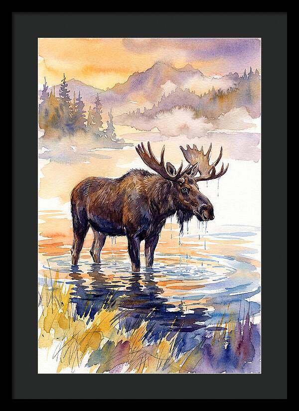 Majestic Moose In Tranquil Waters