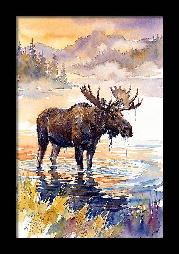 Majestic Moose In Tranquil Waters