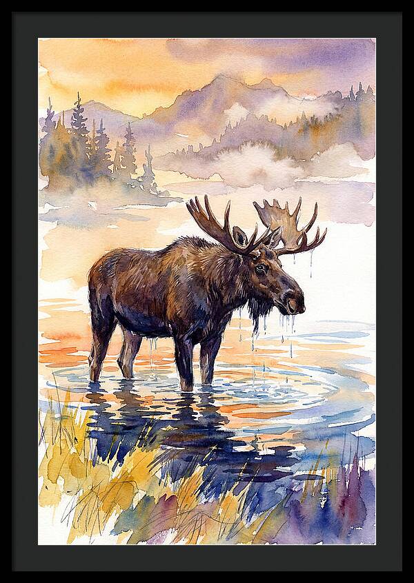 Majestic Moose In Tranquil Waters