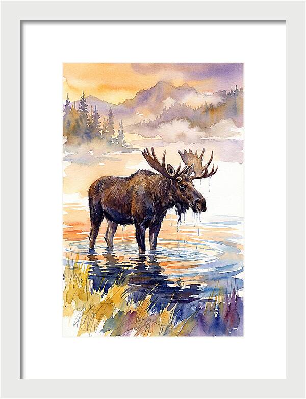 Majestic Moose In Tranquil Waters