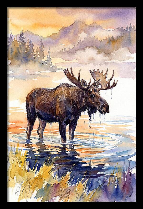 Majestic Moose In Tranquil Waters