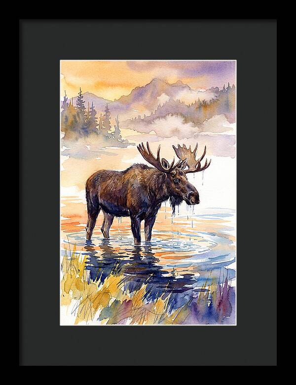 Majestic Moose In Tranquil Waters