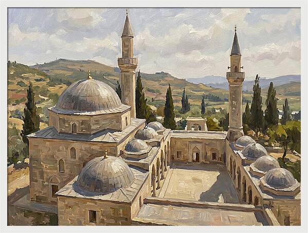 Majestic Mosque Among Hills