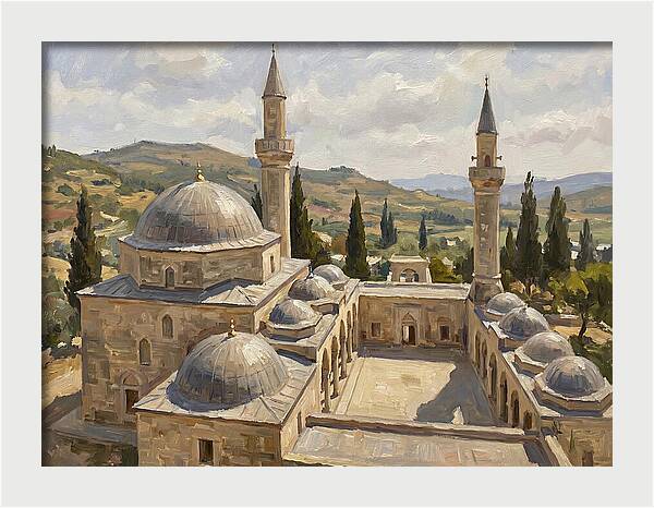 Majestic Mosque Among Hills