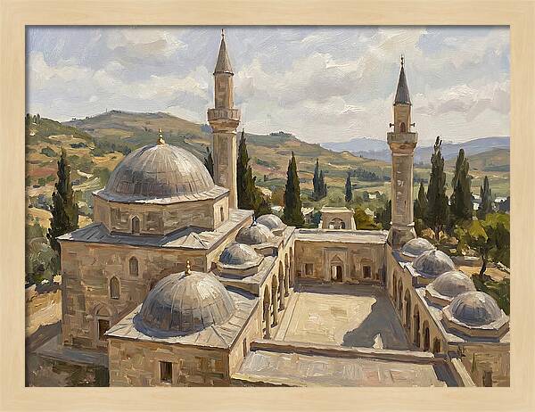 Majestic Mosque Among Hills