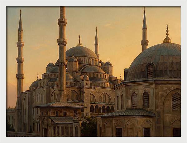 Majestic Mosque At Dusk