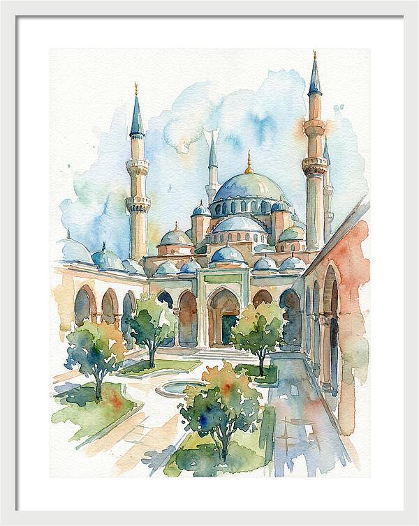 Majestic Mosque Courtyard
