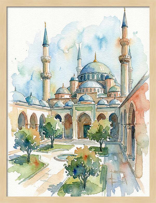 Majestic Mosque Courtyard