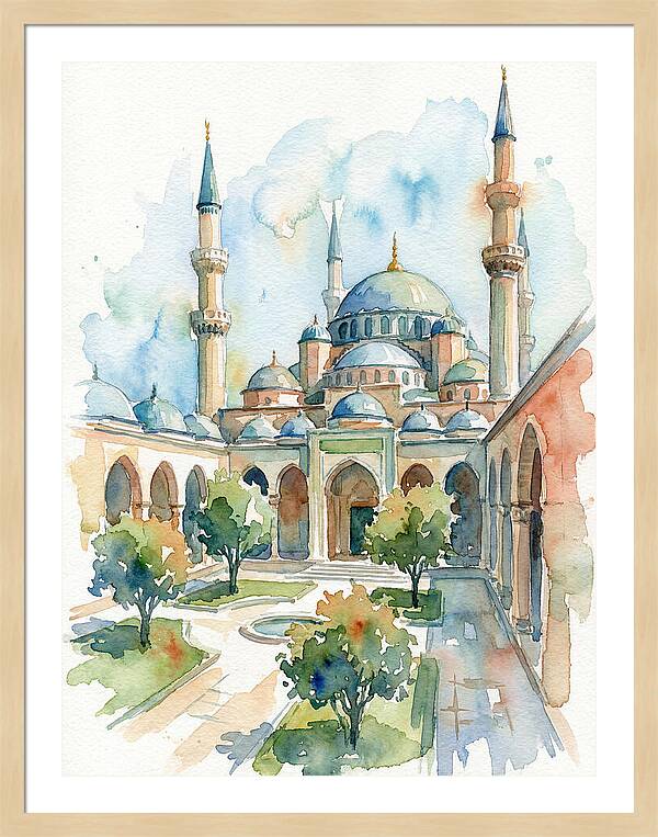 Majestic Mosque Courtyard