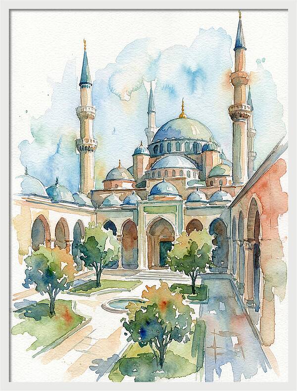 Majestic Mosque Courtyard