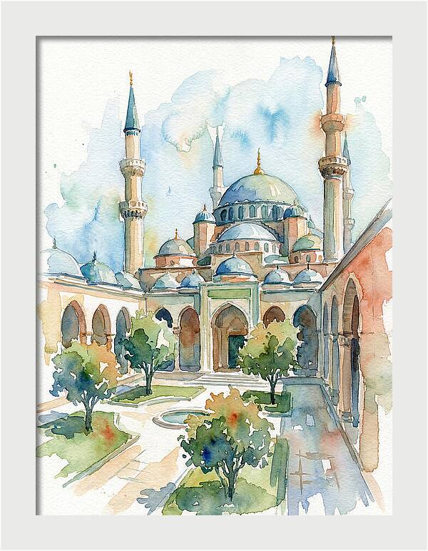 Majestic Mosque Courtyard