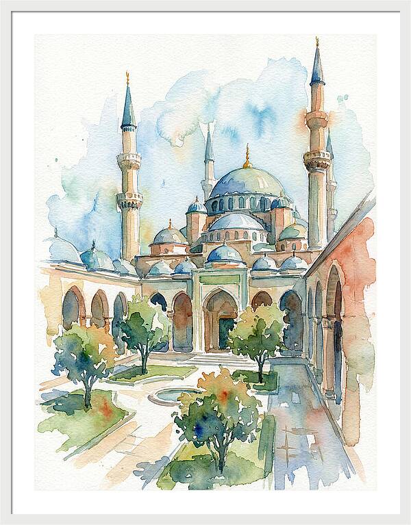Majestic Mosque Courtyard
