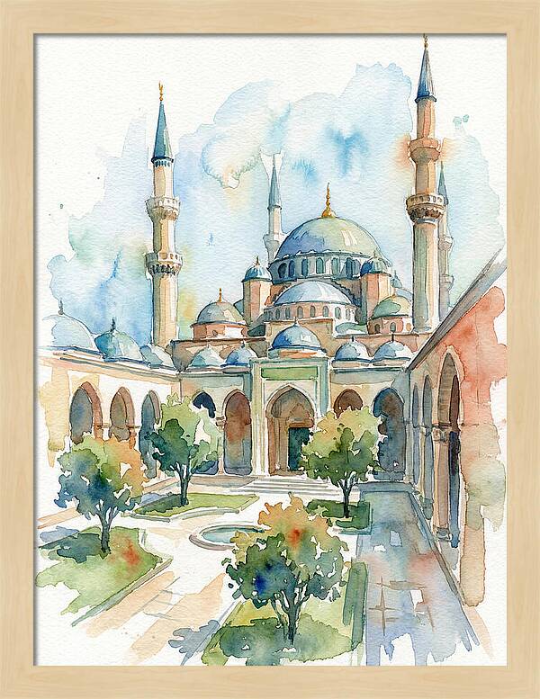Majestic Mosque Courtyard