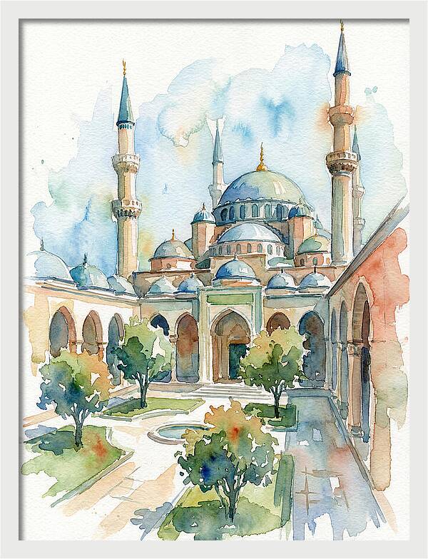 Majestic Mosque Courtyard